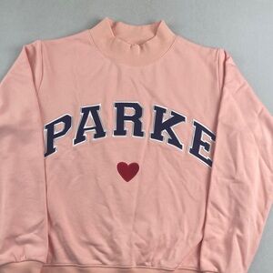 Parke Women's Light Pink Cowl Neck Sweatshirt
